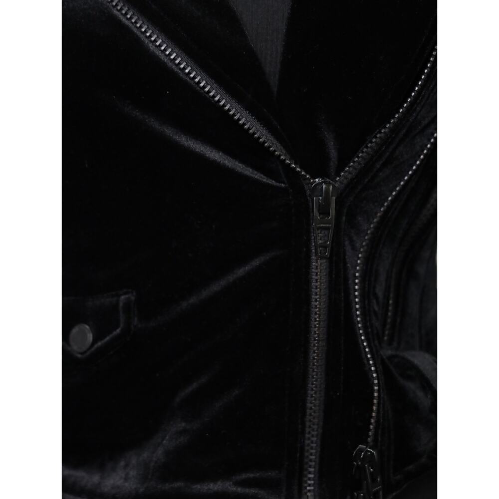 Edgy Luxe Rare BLANKNYC Nailed It Black Velvet Moto Jacket Night Out XS Sold Out - Picture 6 of 13